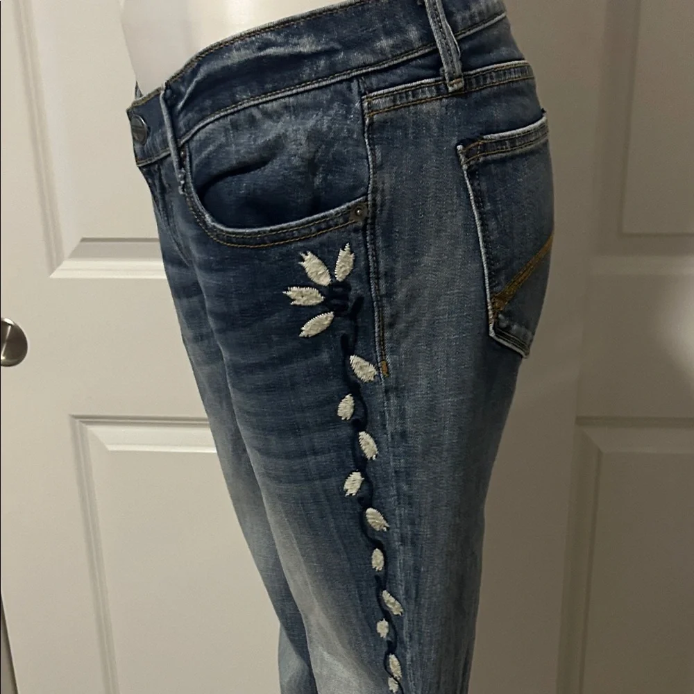 DRIFTWOOD Blue Straight-Leg Jeans with Side Button Accents
